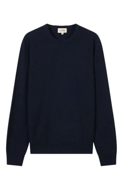 Gobi Mongolian Cashmere Crew Neck Sweater In Blue