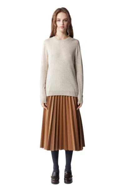 Gobi Mongolian Cashmere Crew Neck Sweater In Brown