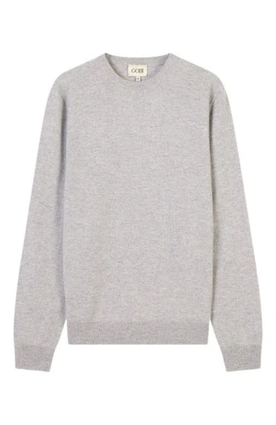 Gobi Mongolian Cashmere Crew Neck Sweater In Gray