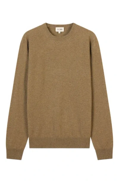 Gobi Mongolian Cashmere Crew Neck Sweater In Green