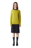 Gobi Mongolian Cashmere Crew Neck Sweater In Green