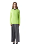 Gobi Mongolian Cashmere Crew Neck Sweater In Green