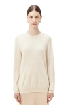 Gobi Mongolian Cashmere Crew Neck Sweater In Neutral