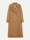Gobi Mongolian Cashmere Double-breasted Cashmere Coat In Brown