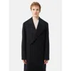 Gobi Mongolian Cashmere Double-breasted Cashmere Coat For Men In Black