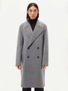 Gobi Mongolian Cashmere Double-breasted Cashmere Coat For Men In Dim Gray