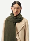 Gobi Mongolian Cashmere Fisherman Knit Scarf In Capulet Olive