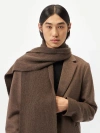 Gobi Mongolian Cashmere Fisherman Knit Scarf In Cocoa