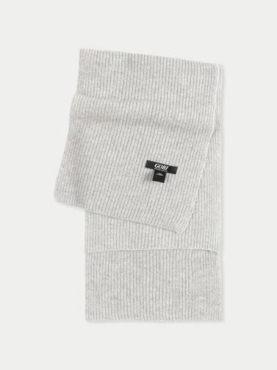 Gobi Mongolian Cashmere Fisherman Knit Scarf In Dawn Blue