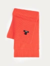 Gobi Mongolian Cashmere Fisherman Knit Scarf In Fiesta