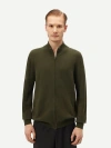 Gobi Mongolian Cashmere Full Zip Cashmere Cardigan In Capulet Olive