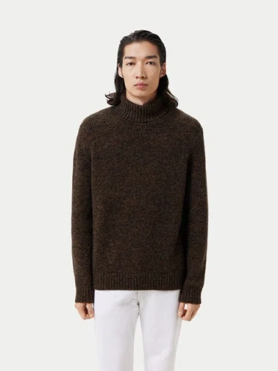 Gobi Mongolian Cashmere Jersey Knitted Cashmere Sweater In Black