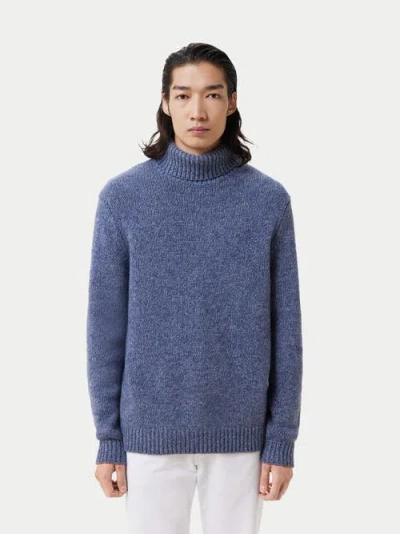 Gobi Mongolian Cashmere Jersey Knitted Cashmere Sweater In Country Blue