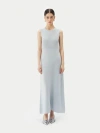 Gobi Mongolian Cashmere Lightweight Cashmere Silk Dress In Ice Flow