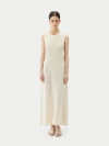Gobi Mongolian Cashmere Lightweight Cashmere Silk Dress In Marshmallow