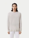 Gobi Mongolian Cashmere Lightweight Cashmere Sweater In Silver Birch