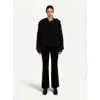 Gobi Mongolian Cashmere Loop-stitch Cashmere Cardigan In Charcoal