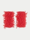 Gobi Mongolian Cashmere Loop-stitch Cashmere Fingerless Gloves In Sugar Coral