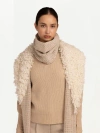Gobi Mongolian Cashmere Loop Stitched Cashmere Vest In Warm Grey