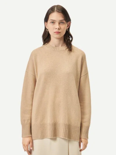 Gobi Mongolian Cashmere Loose-fit Cashmere Sweater In Beige