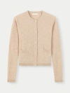 Gobi Mongolian Cashmere Organic Color Buttoned Cashmere Cardigan In Warm Grey