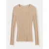 Gobi Mongolian Cashmere Organic Color C-neck Cashmere Sweater In Warm Grey