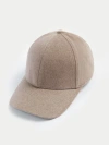 Gobi Mongolian Cashmere Organic Color Cashmere Cap In Taupe