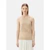 Gobi Mongolian Cashmere Organic Color Cashmere Top In Beige