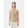 Gobi Mongolian Cashmere Organic Color Cashmere Top In Warm Grey