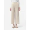 Gobi Mongolian Cashmere Organic Color Cashmere Wide-leg Pants In Off White