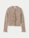 Gobi Mongolian Cashmere Organic Color Hook And Eye Closure Cashmere Cardigan In Taupe