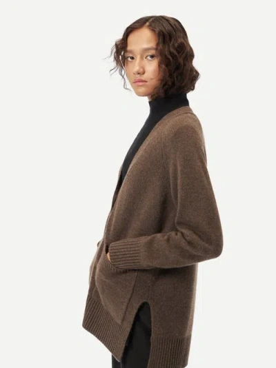 Gobi Mongolian Cashmere Relaxed-fit Cashmere Cardigan In Cocoa