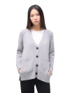 Gobi Mongolian Cashmere Relaxed-fit Cashmere Cardigan In Gray