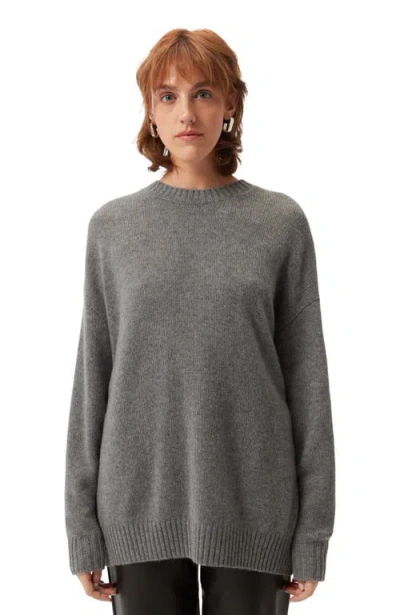 Gobi Mongolian Cashmere Relaxed-fit Cashmere Sweater In Gray