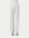 Gobi Mongolian Cashmere Rib-knit Silk Cashmere Blend Pants In Whisper White