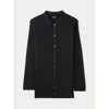 Gobi Mongolian Cashmere Silk Cashmere Cardigan In Black