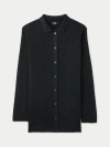 Gobi Mongolian Cashmere Silk Cashmere Cardigan In Black