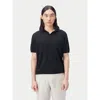 Gobi Mongolian Cashmere Silk Cashmere Polo Shirt In Black