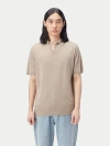 Gobi Mongolian Cashmere Silk Cashmere Polo Shirt In Nomad