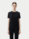 Gobi Mongolian Cashmere Silk Cashmere T-shirt In Black