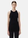 Gobi Mongolian Cashmere Sleeveless Cashmere Top In Black