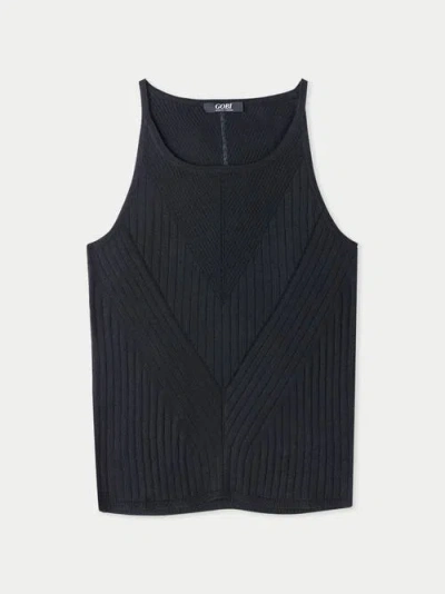 Gobi Mongolian Cashmere Sleeveless Silk Cashmere Top In Black