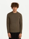 Gobi Mongolian Cashmere Square-patterned Cashmere Sweater In Brown