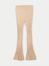 Gobi Mongolian Cashmere Textured Knit Cashmere Pants In Beige
