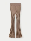 Gobi Mongolian Cashmere Textured Knit Cashmere Pants In Taupe