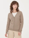 Gobi Mongolian Cashmere V-neck Cardigan In Taupe