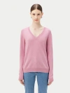 Gobi Mongolian Cashmere V-neck Sweater In Orchid Smoke
