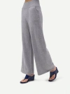 Gobi Mongolian Cashmere Wide-leg Cashmere Pants In Gray