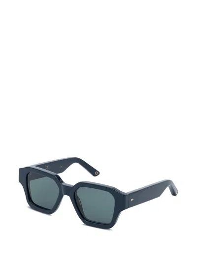 G.o.d Eyewear Thirteen Geometric-frame Sunglasses In Blue