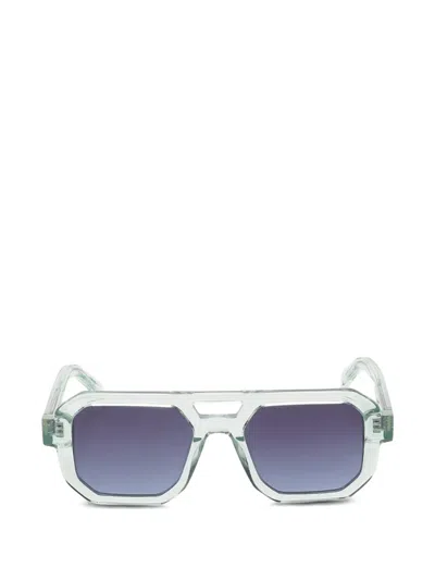G.o.d Eyewear Thirty Four Ii Geometric-frame Sunglasses In Green
